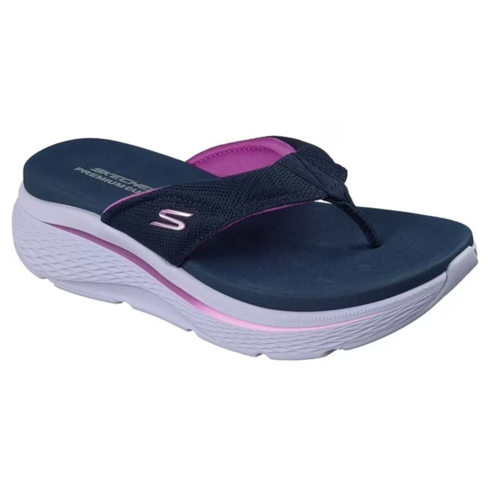 Skechers GOwalk Women Flip Flop Sandal Navy Pink Size 9 Luxe Foam 199252149015